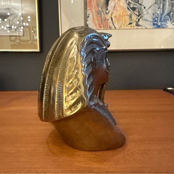 Vintage Gold Pharaoh Sculpture Art - Picture 4 of 9